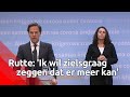 Rutte tijdens persconferentie