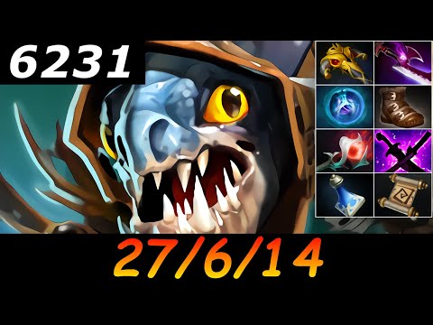 Dota 2 Slark 6231 MMR 27/6/14 (Kills/Deaths/Assists) Ranked Full Gameplay
