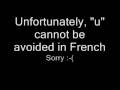 French Lesson [La Voyelle U/The French vowel U]