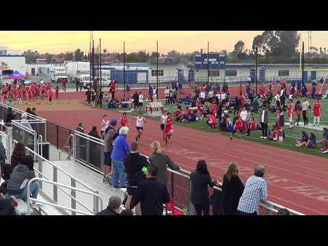 FSB 100m Heat 5 vs Servite & Rosary 3-7-18 - Los Alamitos Boys