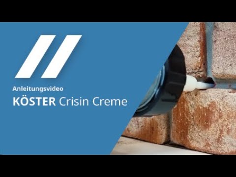 KÖSTER Crisin Creme - Injektionscreme gegen aufsteigende Feuchtigkeit auf Harz/Silanbasis