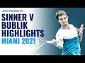 Brilliant Jannik Sinner vs Alexander Bublik Match! | Miami 2021 Highlights