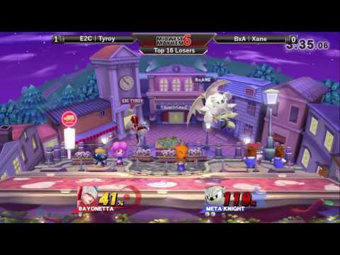 Midwest Mayhem 6 Top 16 Losers: E2C l Tyroy (Bayonetta) vs. BxA l Xane (Metaknight)