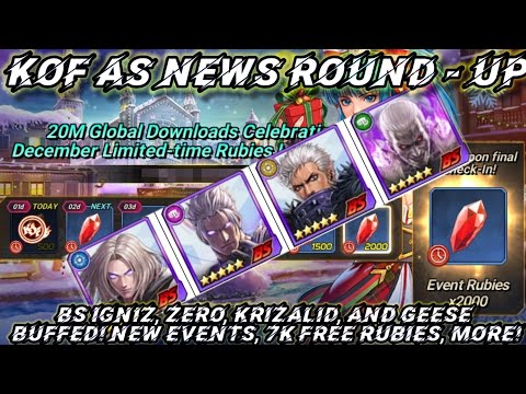 KoF AS News Round - Up: BS Vol. 2 and 3 RETURNING With Buffs, 7K FREE Rubies, New Events, MORE!