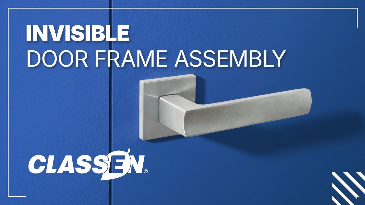Invisible door frame assembly