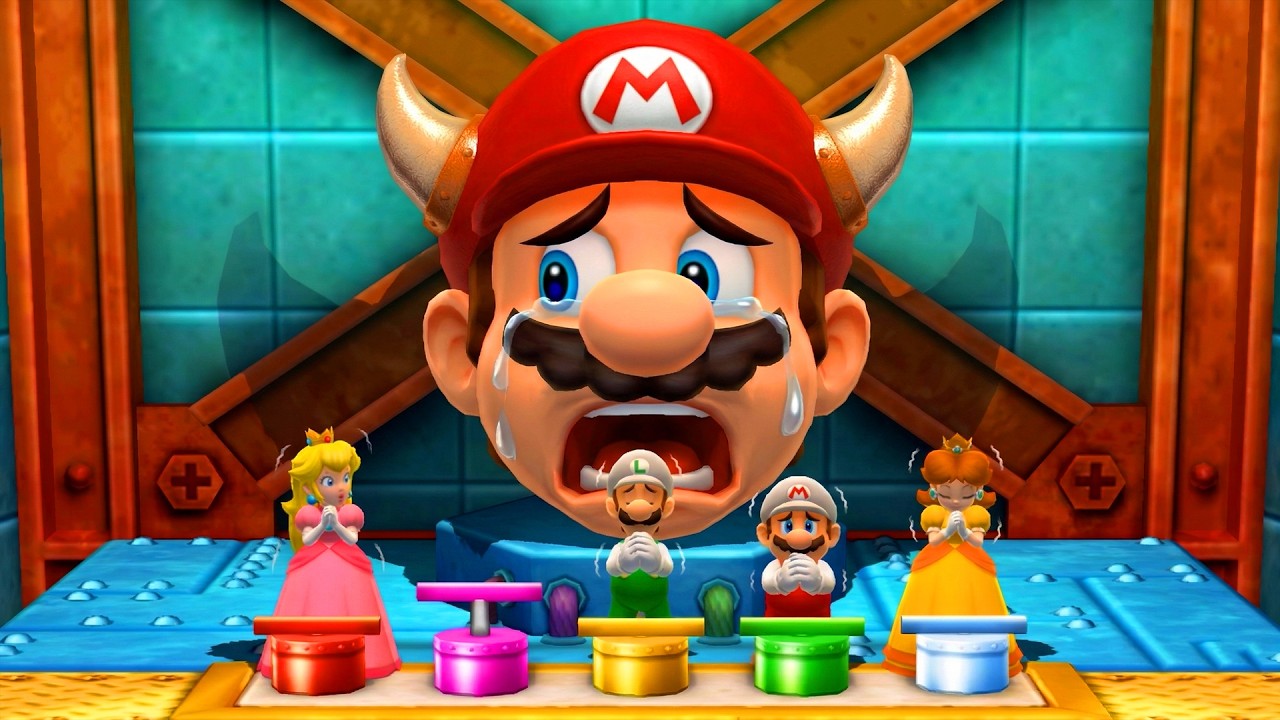 【マリオパーティ100ミニゲームコレクション】面白いミニゲームマリオVsルイージVsデイジーVsピーチ(最強CPU｢たつじん」)