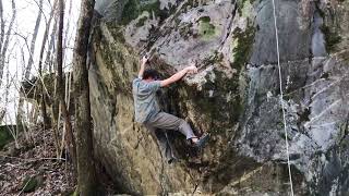 Video thumbnail de Il paradiso dei cani, 7c+. Brione