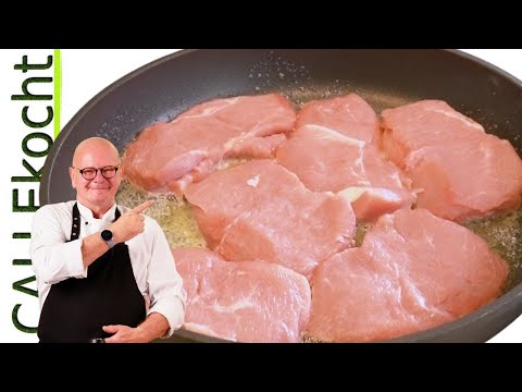 Schnelle Pfannengerichte: Medaillons in Butter gebraten mit Kohlrabi