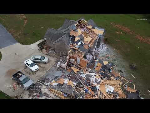 03-26-2021 Tornado damage Columbiana Alabama - drone
