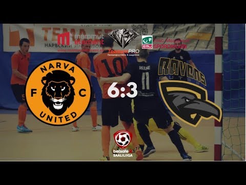 ESN TV: 17. 11. 2017 LIVE/ FUTSAL/ BETSAFE SAALILIIGA: NARVA UNITED  vs TARTU RAVENS 6:3 (2:1)