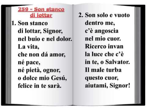 259 Son stanco di lottar - Innario Chiesa Cristiana Avventista del Settimo Giorno 2014