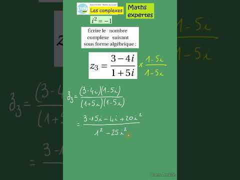 Les complexes- Maths expertes - Calculs de quotient sous forme algébrique- livre Hyperbole  ex49p30