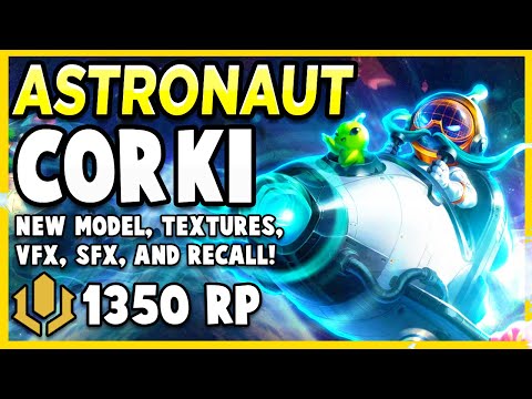 *NEW* ASTRONAUT CORKI IS ABSOLUTELY DAZZLING!!! BEST SKIN EVER! - League of Legends PBE Gameplay