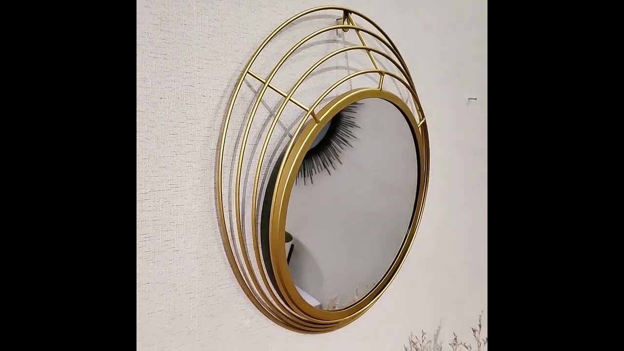 Round shape metal framed wall mirrors for home deocrative