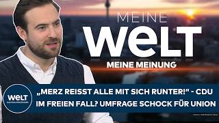 CDU IM FREIEN FALL? "Merz reißt alle mit sich runter" - Umfrage-Schock für die U