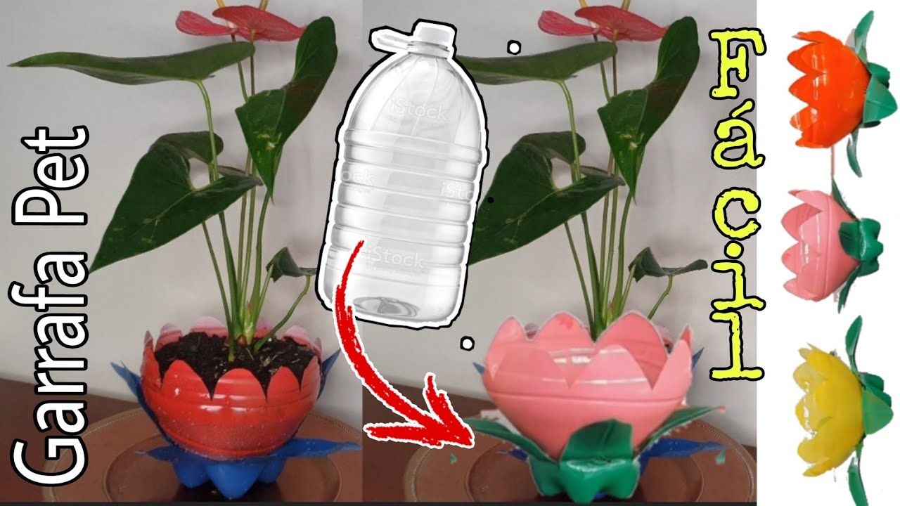 🌺MACETERO super Fácil de hacer reutilizando Botella Plástica de 5 litros| Garrafa Pet