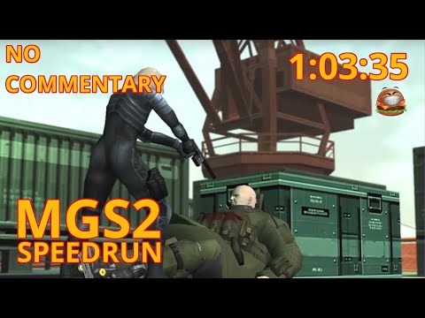 Metal Gear Solid 2 Any% Speedrun - No Commentary - 1:03:35