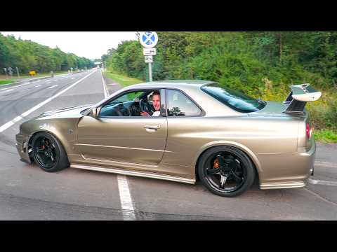 Cars Leaving Nürburgring Tankstelle! Skyline R34 GTR TAKE OVER, Porsche FAIL, Supercars!