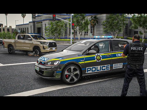 GTA 5 Mzansi edition With Real Life Police Cars & Realistic graphics - Failed ATM Robbery