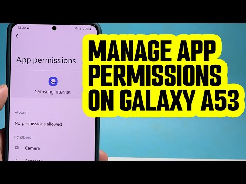 How To Manage or Change An App's Permission On Samsung Galaxy A53
