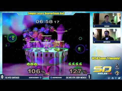 UCSD Super Triweekly Singles LQF: Santiago vs. XTR | Eddy Mexico - SSBM