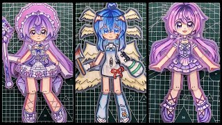 🌈PAPER DIY🌈Easy DIY! Make a Movable Gacha Paper Doll with Simple Tools