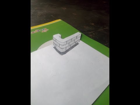 3d trick art :- Very Easy to Draw 3d floating letter "J", With Pencil By Drawings 4 You