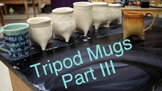 Frost porcelain Soft slab Tripod Mugs Glazing Part 3 Pottery 1