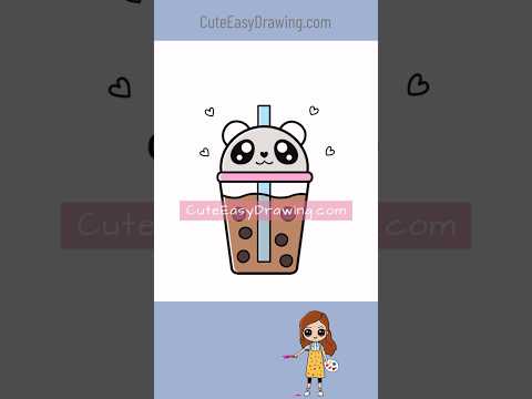 How to Draw a Cute Boba Tea 🧋✨ | Easy Drawing for Kids & Beginners #howtodraw
