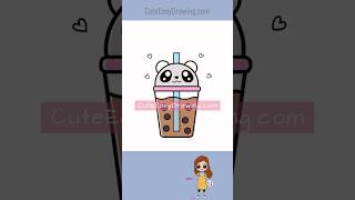 How to Draw a Cute Boba Tea 🧋✨ | Easy Drawing for Kids & Beginners #howtodraw
