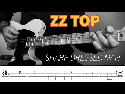 ZZ TOP - Sharp Dressed Man - guitar cover with TABs
