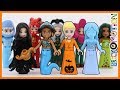 Disney Princesses in Halloween Costumes - LEGO Minidoll Style