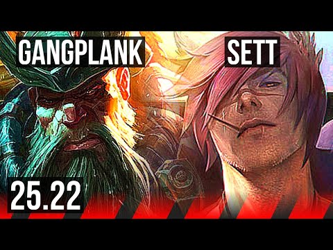 GANGPLANK vs SETT (TOP) | Quadra, Godlike | KR Master | 25.22