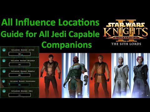 Star Wars KOTOR 2 All Influence Locations for All Jedi Capable Companions | Every Influence Location