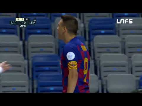Gol de Lozano (1-0) Barça FS - Levante UD FS. Cuartos final Play Off Titulo 19/20. LNFS