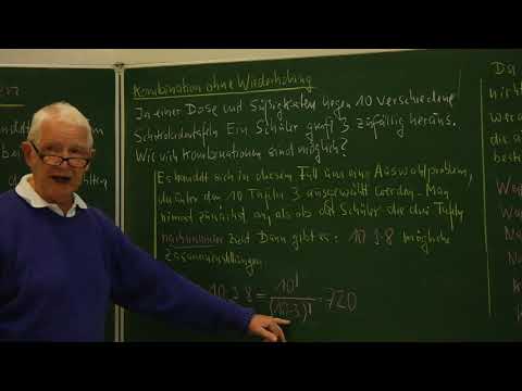 Kombinationen ohne Wiederholung - Beispiel