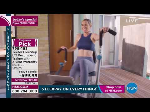 Teeter FreeStep LT1 Recumbent Cross Trainer with 2year W...