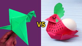 🐤 Bird vs Chicken 🐓 Origami | Origami Birds | Paper Craft | Easy Origami