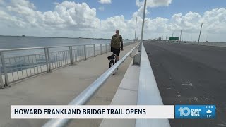 Walkers, runners and cyclists hit new Howard Frankland Bridge Trail on opening day
