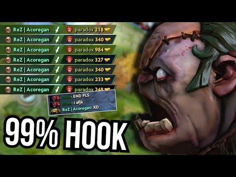 SON OF DENDI - Amazing Pudge 99% Hook Accuracy by Rez 7.08 | Dota 2