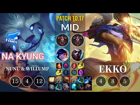 AF Na Kyung Nunu & Willump vs Ekko Mid - KR Patch 10.17