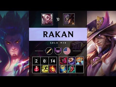Rakan Mid vs Twisted Fate - NA Master Patch 25.12