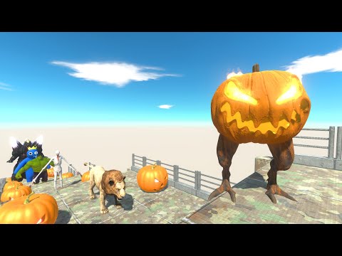 Pumkin Lantern Halloween Death Fall - Animal Revolt Battle Simulator