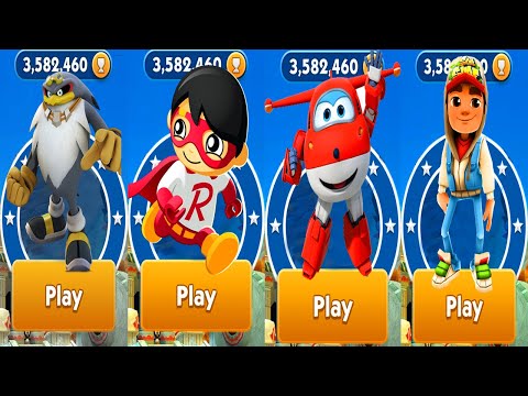 Sonic Forces vs Subway Surfers vs Super Wings: Jett Run vs Tag With Ryan Gameplay