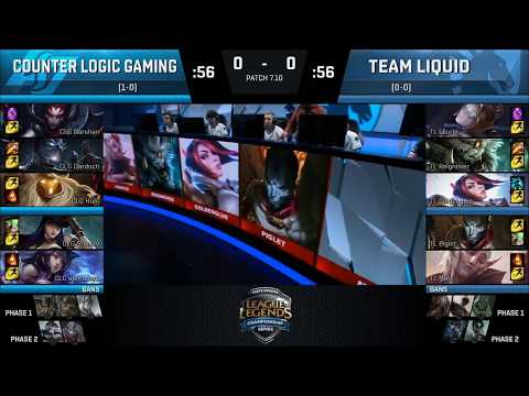 CLG vs TL Highlights Game 1 NA LCS Summer 2017 Counter Logic Gaming vs Team Liquid W1D2