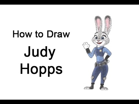 How to Draw Judy Hopps from Zootopia - YouTube