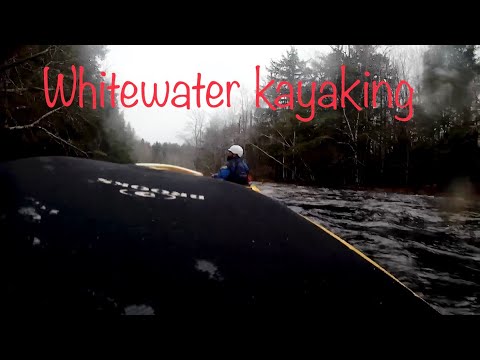 Whitewater kayaking in Nova Scotia, November 2021