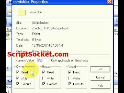 Perl Tutorial 31 - Upload a Script to a Server: Ascii, chmod