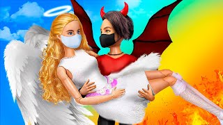 Angel and Demon in the Quarantine / 11 Barbie Doll DIYs