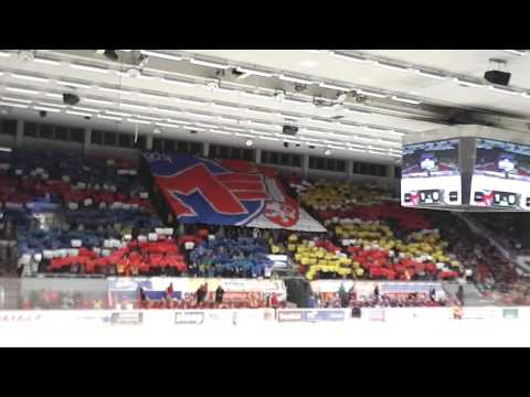 12.Kolo WSM ligy Motor ČB - Dukla Jihlava (10.10.2015) Celotribunové choreo Motoru !